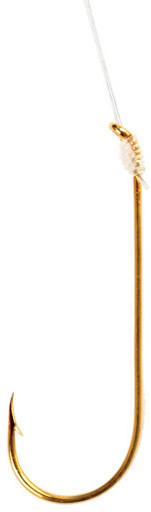 Eagle Claw - Snelled Aberdeen Hook - Gold L-wire Sz6 6pk - 121H-6