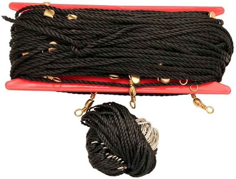 Eagle Claw - Nylon Floating Trotline - 120ft W/25 Swivels-hooks - ATROT120F Eagle Claw - Nylon Floating Trotline - 120ft W/25 Swivels-hooks - ATROT120F