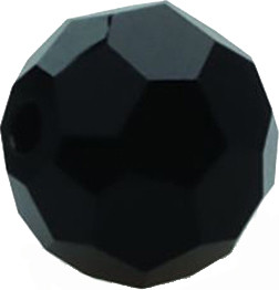Eagle Claw - Lazer Glass Beads - Faceted 8mm Black 20pk - LBEADBLK8