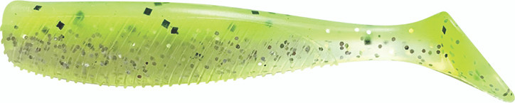 Vudu - Quiver Shad W/jighead - 4in 5pk Lime Slice - E-VQSJ40-05
