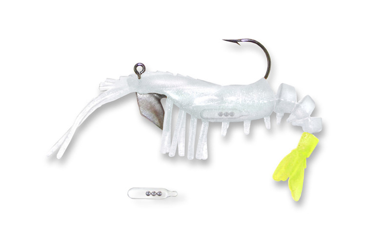 Vudu - Vudu Rattler Shrimp - 3.5in 1/4oz 2pk Prl/ch T - E-VS35R-14-16