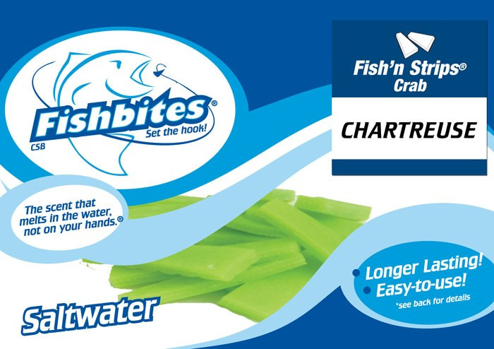 Fishbites - Fish N Strips-crab - 15pk Chart Long Lasting - 36