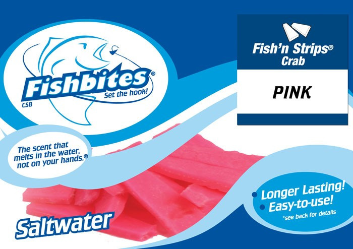 Fishbites - Fish N Strips-crab - 15pk Pink Long Lasting - 38