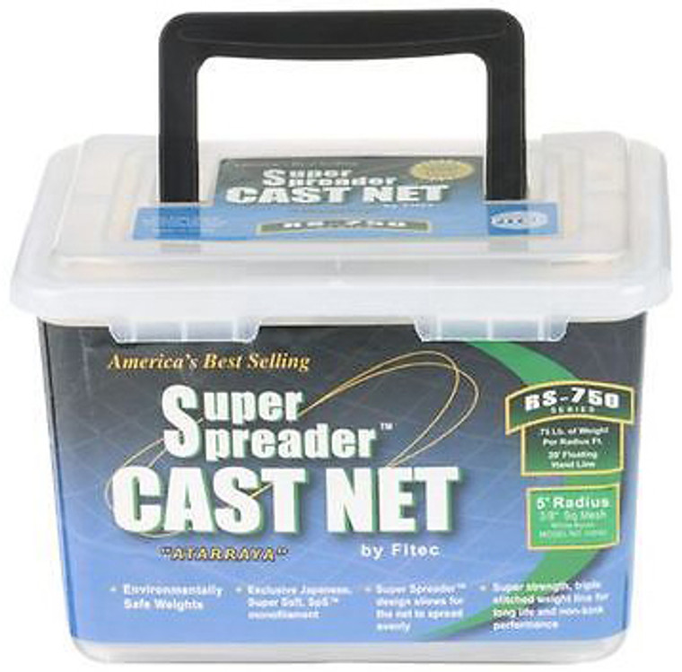 Fi Tec - Rs750 Mono Cast Net - 3ft 3/8in Clear Mesh - 10130 Fi Tec - Rs750 Mono Cast Net - 3ft 3/8in Clear Mesh - 10130