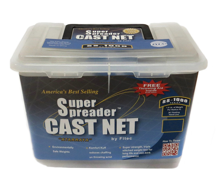 Fi Tec - Ss1000 Mono Cast Net - 6ft 3/8in Clear Mesh - 10860