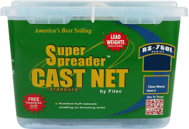 Fi Tec - Rs750l Mono Cast Net - 4ft 3/8in Clear Mesh - 12340