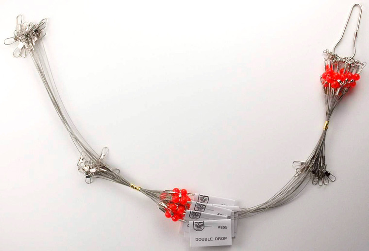 F.J.Neil - Beaded Leader - 2-drop Wire 70# 36ring - 855-BC