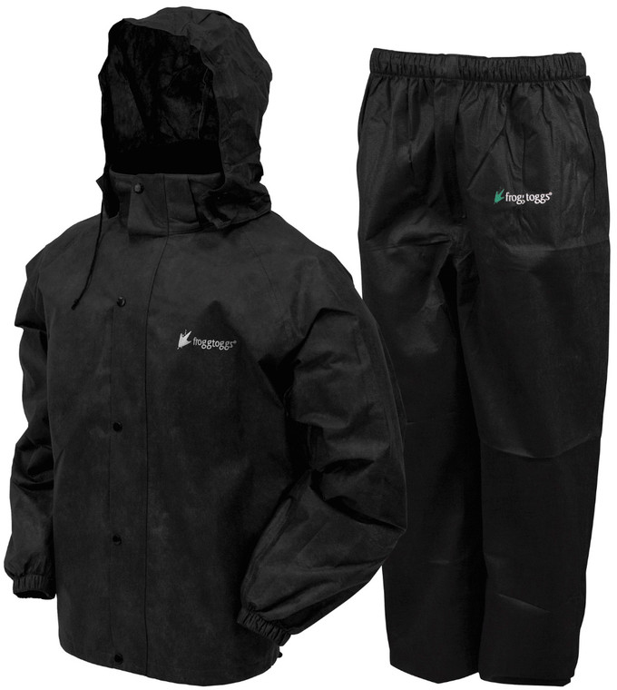 Frogg Toggs - All Sports Rain Suit - Black Jacket/pants - AS1310-01XL