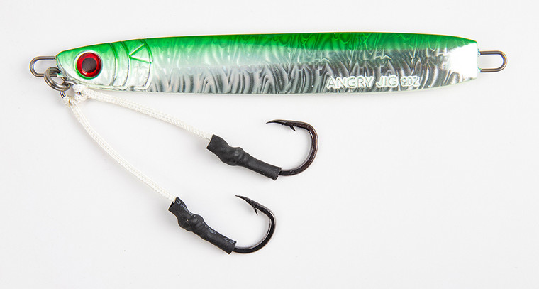 Frenzy Big Game - The Angry Jig-rigged - 9oz W/2 Assist Green - TAJ-G09