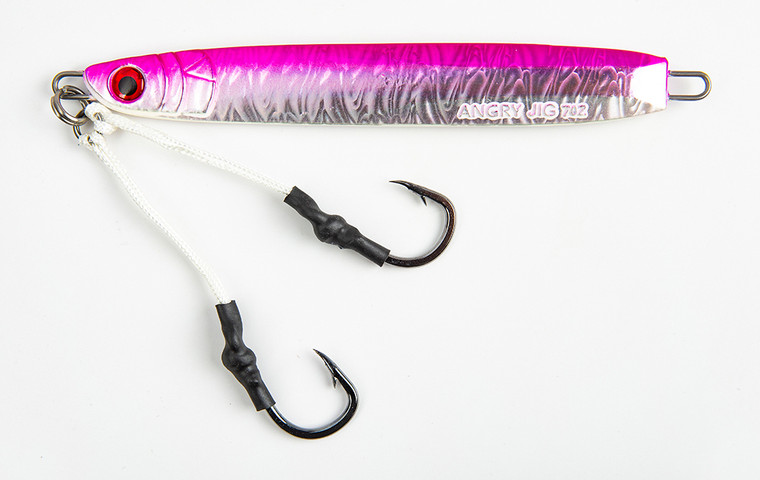 Frenzy Big Game - The Angry Jig-rigged - 7oz W/2 Assist Pink - TAJ-P07
