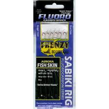 Frenzy Big Game - Fluorocarbon Sabiki Rig - Feather Flash Green Sz5 - FFS-402015G