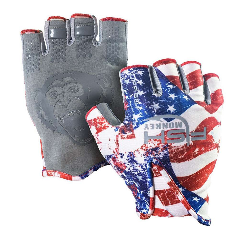 Fish Monkey - Stubby Guide Glove - Americana X-large - FM18-AMER-XL
