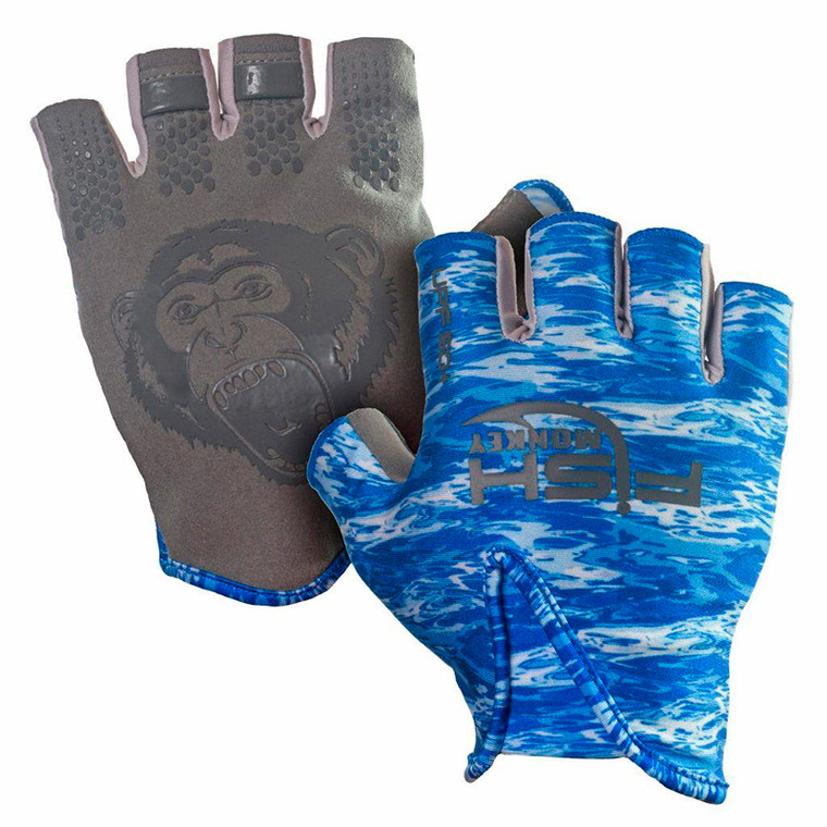 Fish Monkey - Stubby Guide Glove - Blue Water Camo 2x-large - FM18-BLWTRCAM-2XL
