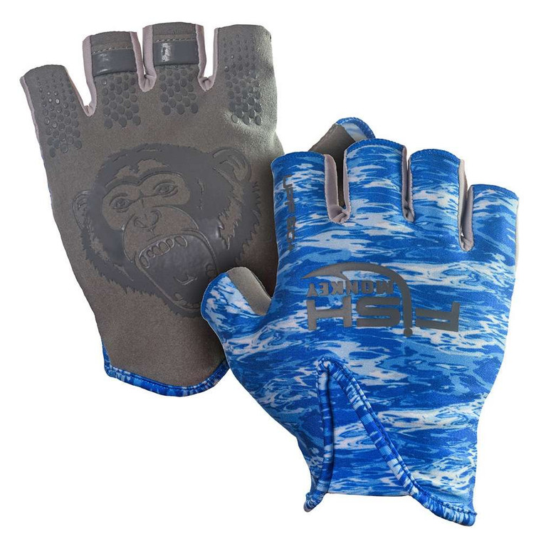 Fish Monkey - Stubby Guide Glove - Blue Water Camo X-large - FM18-BLWTRCAM-XL