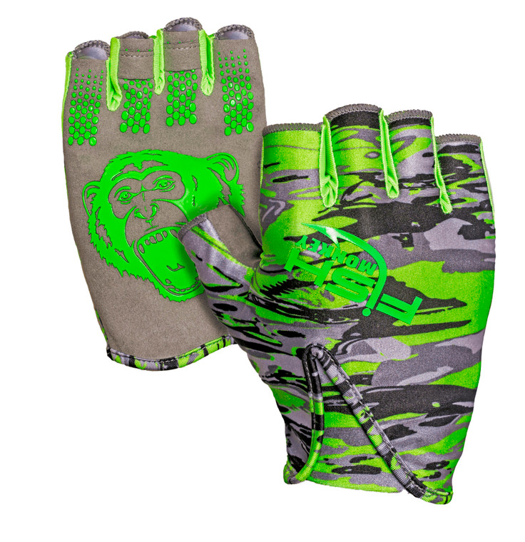 Fish Monkey - Stubby Guide Glove - Voodoo Swamp Grn Medium - FM18-VSG-M