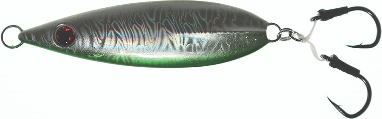 Frenzy Big Game - Angry Flutter Jig-rigged - 9oz W/2 Assist Green - TAFJ-G09