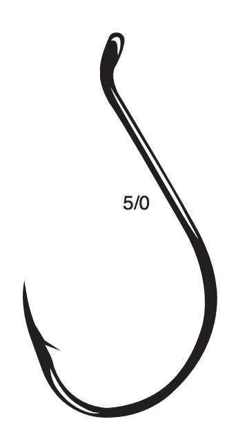 Gamakatsu - Octopus Offset Hook - Black 5/0 6pk - 2415