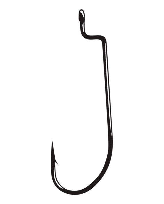 Gamakatsu - Offset Worm Hook - Black 4/0 5pk - 7414