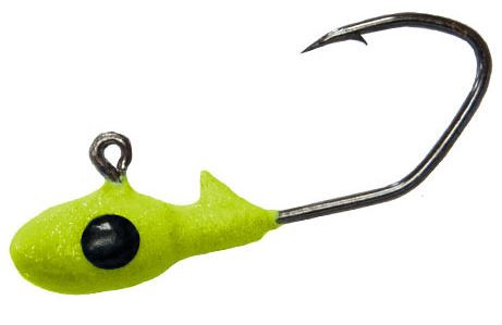 Bobby Garland - Overbite Sickle Jighead - 1/48oz Sz4 10pk Glo Chat - BG148OBS63-10