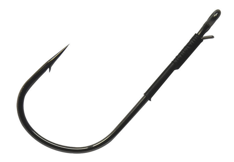 Gamakatsu - Super H-cover Worm Hook - Black W/wire 5/0 4pk - 310415