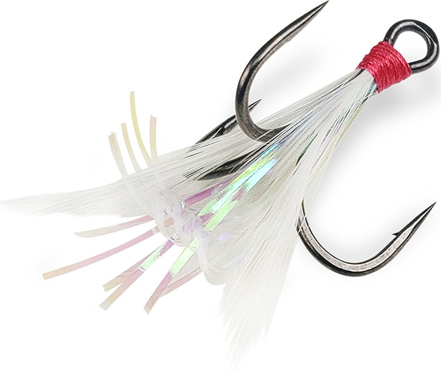 Gamakatsu - G-finesse Dressed Treble - Nano Sz6 White/tined 2pk - 417207-WT