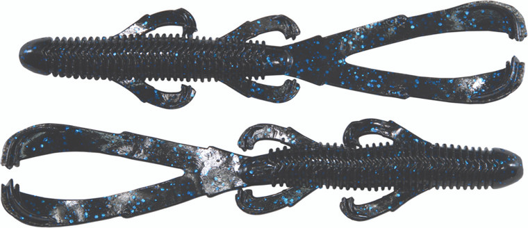 Googan - Trench Hawg - 6in 7bg Black/blu Flk - GTH-BLB