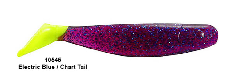 Hogie - Major Minnows - 4in 10pk Elec Blue/chat - 10545