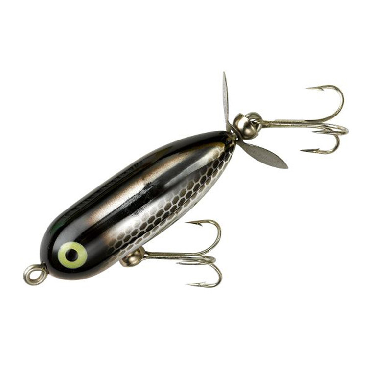 Heddon - Tiny Torpedo - 1.75in 1/4oz Chrome/blk - X0360NBL