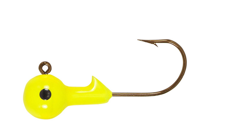 H & H - Ball Jig Head - 1/16oz 10pk Chartreuse - B1610-05