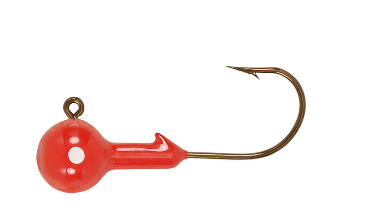H & H - Ball Jig Head - 1/8oz 10pk Red - B1810-01