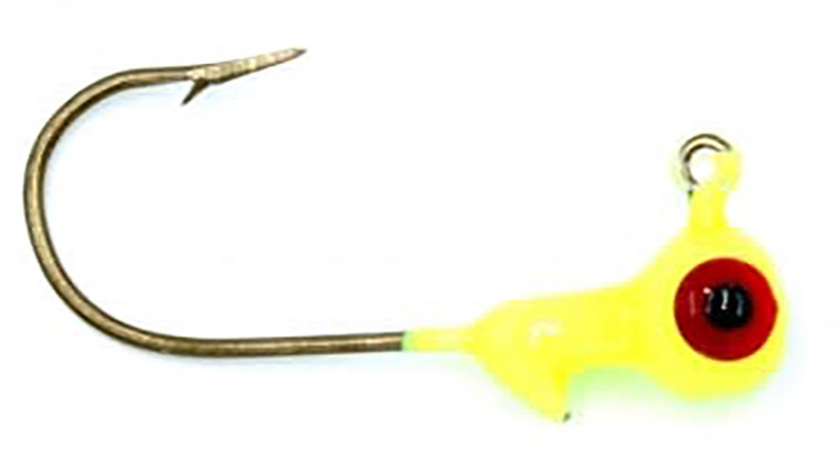 Head Hunter - Round Jig Head - 1/24oz 10pk Chartreuse - BH24B-04-10