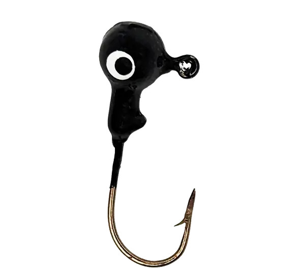 Head Hunter - Round Jig Head - 1/32oz 10pk Black - BH32B-01-10