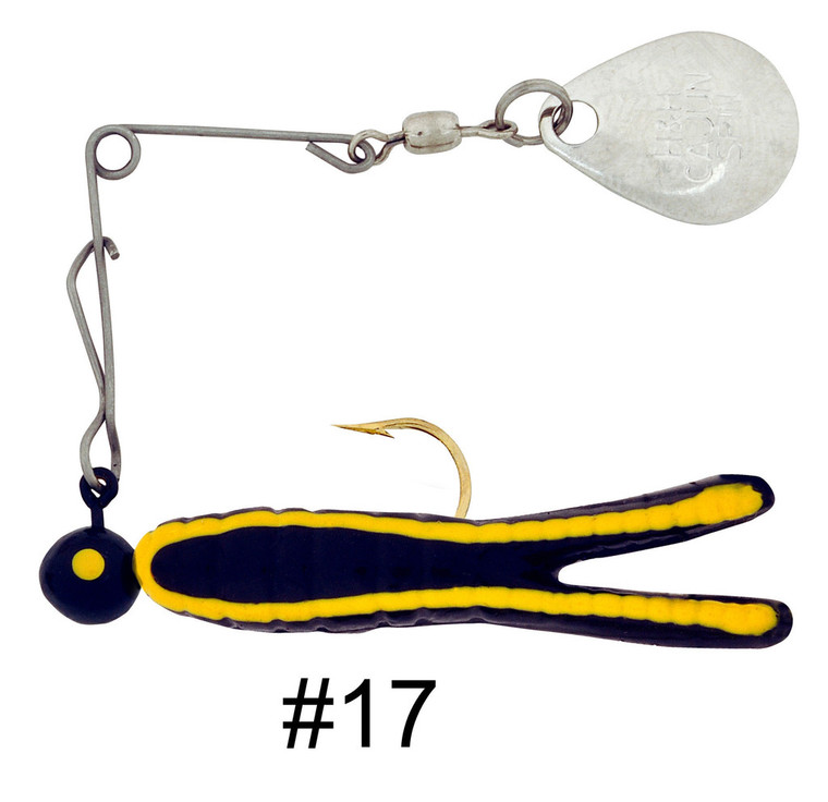 H & H - Cajun King Spin-nickel - 1/4oz Black/yell Str - CKS-17N