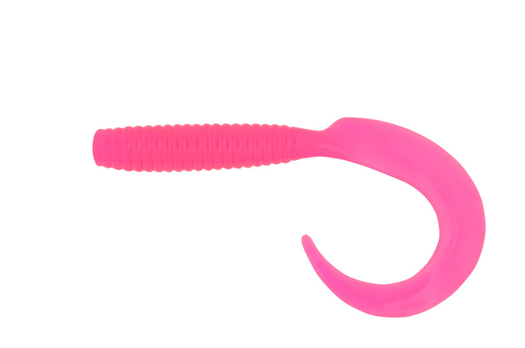 H & H - Giant Curl Tails - 8in 5pk Hot Pink - CTR85-04