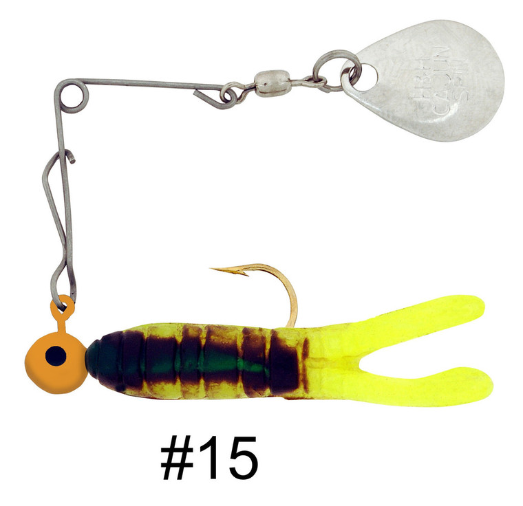 H & H - Cajun Tiny Spin-nickel - 1/32oz Chart Craw - CTS-15N