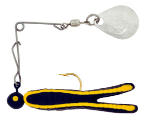 H & H - Cajun Tiny Spin-nickel - 1/32oz Black/yell Str - CTS-17N