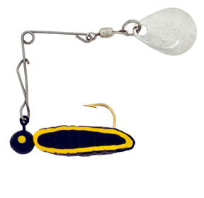 H & H - Cajun Tiny Spin-gold - 1/32oz Black/yell Str - CTS-17G