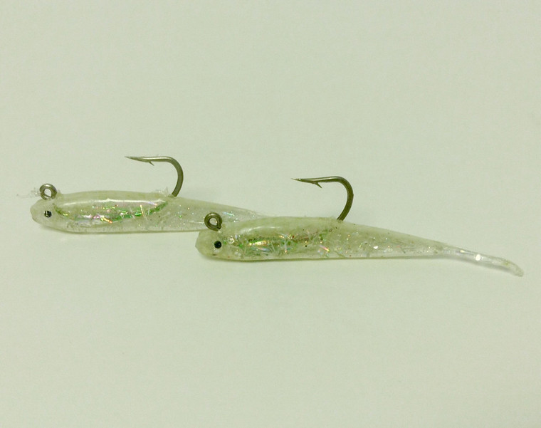 H & H - Glass Minnow Double Rig - 1/8oz Moon Glow - GMDR18-183