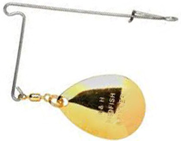 H & H - Jig Spinner - 3pk Sz00 Gold - JS00-G