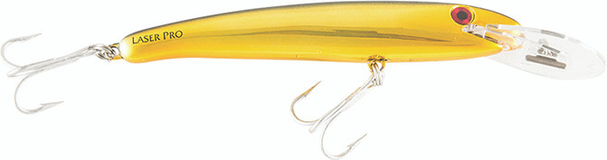 Halco - Laser Pro 120 Std Troll - 4.6in 7/10oz Chr Gld/blk - LP120H51