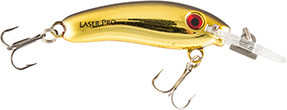 Halco - Laser Pro 45 Casting Bait - 1.8in 1/4oz Chr Gold/blk - LP45H51