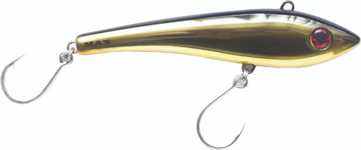 Halco - Max 190 Trolling Bait - 7.5in 5.7oz Chr Gld/blk - MAX190H51