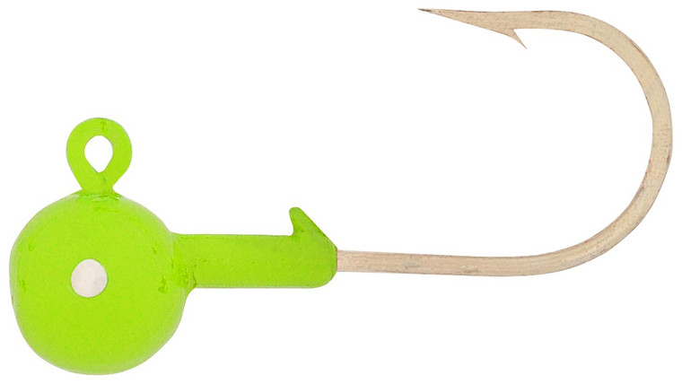 H & H - Round Jig Head - 1/8oz 10pk Chartreuse - R1810-05