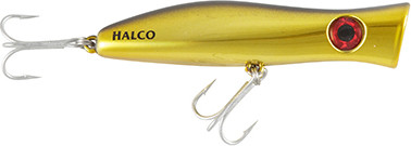 Halco - Roosta Popper 105 Cast - 4.1in 1oz Chr/gld/blk - RP105H51