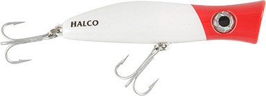 Halco - Roosta Popper 105 Cast - 4.1in 1oz White/red Hd - RP105H53