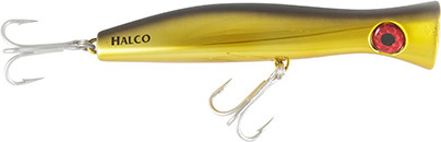 Halco - Roosta Popper 195 Cast - 7.7in 4.1oz Chr/gld/blk - RP195H51