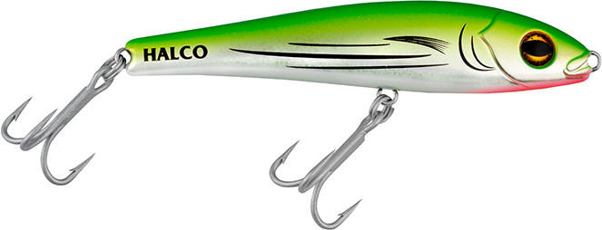 Halco - Slidog 105 Casting Bait - 4.1in 1oz Liquid Lime - SD105H81