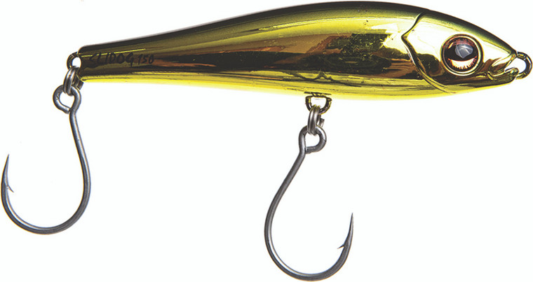 Halco - Slidog 150 Casting Bait - 6in 3oz Chr Gold/blk - SD150H51
