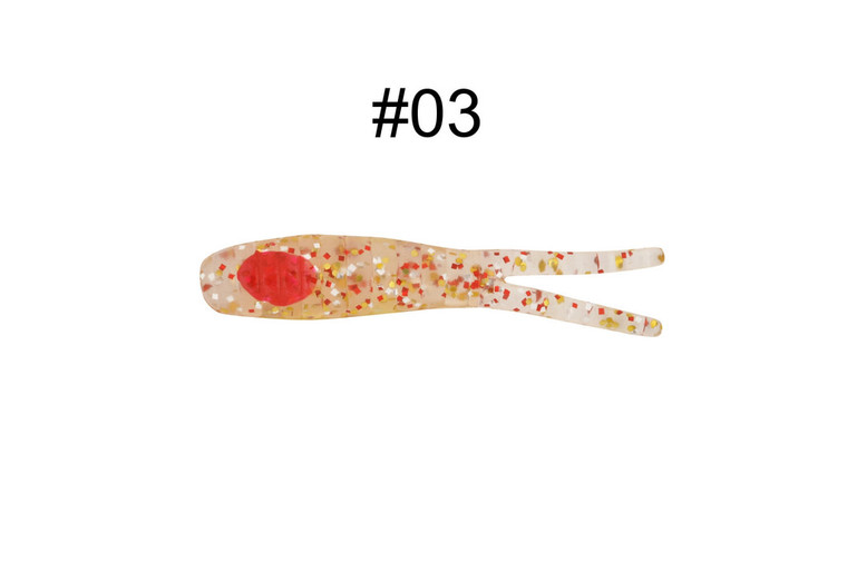 H & H - Twin Tail - 3in 10pk Shrimp Glitter - SR103-03