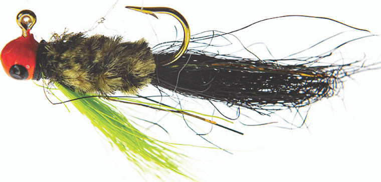 JENNY'S JIGS - Crappie Jig - 1/16oz 2pk Org/chat/blk - JJ015 1/16 JENNY'S JIGS - Crappie Jig - 1/16oz 2pk Org/chat/blk - JJ015 1/16